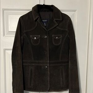 American Eagle Outfitters Dark Brown suede Jacket
